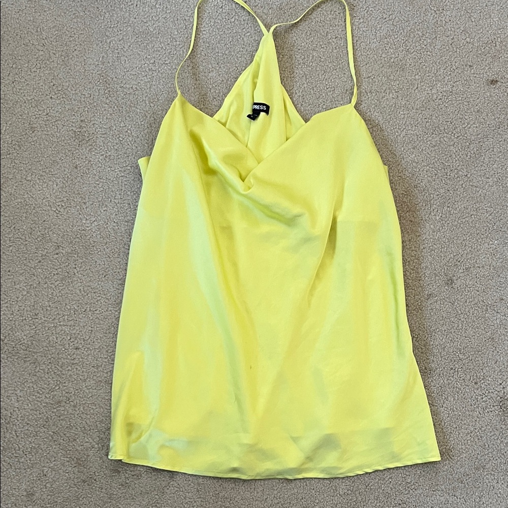 Express Lime Camisole Silk Top